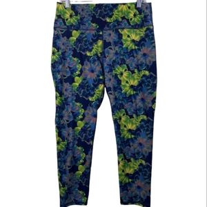 FABLETICS Mid Waist Floral Print PowerFlex Capri Leggings SZ XL